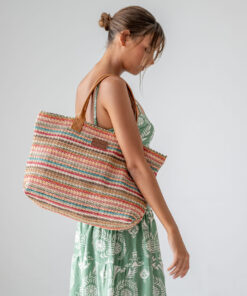 Bronte Beach Bag-Teal Rose