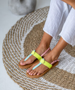 Gelato Tbar Sandals-Lemon
