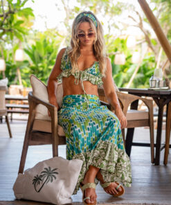 Valentina Frilled Skirt - Teal