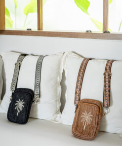 Alternative view of Paradiso Palm Crossbody Bag-Choc