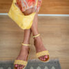 kodi sandals yellow braided