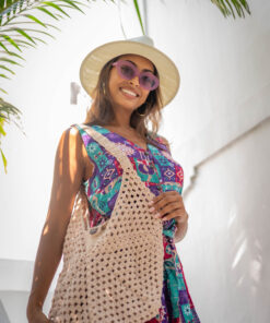 Tahanui Crochet Bag-Beige