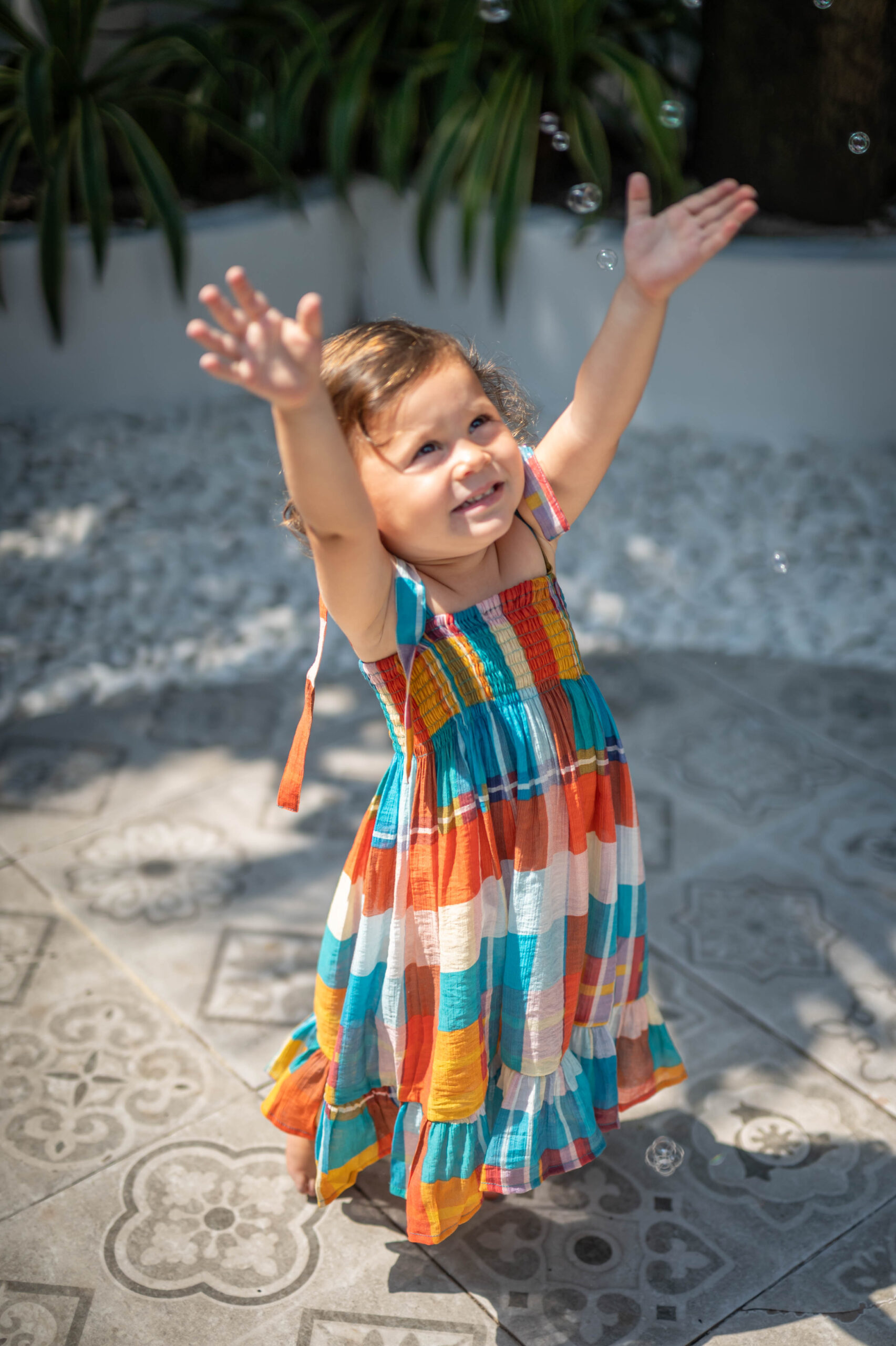 Shelby Shirred Dress-Checkmate Orange - Image 5