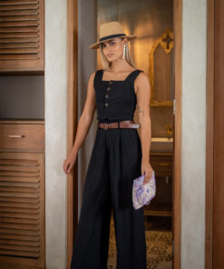 Taya Pants Black wide leg resort pants Mimpi Mannis