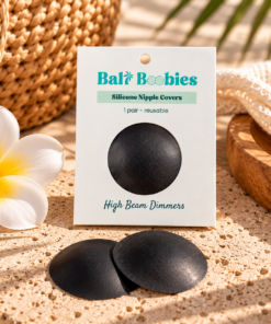Bali Boobies Silicone Nipple Covers - Skin & Black