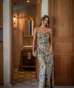 Alternative view of Mara Slip Dress – Golden Indigo