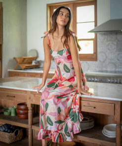 Alternative view of Seraphina Dress – Bougenville Pink