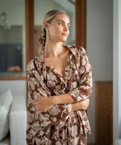 Kia Kimono Granada Print Mimpi Mannis Granada Print kimono Bali boutique Women's resort kimono Mimpi Mannis Granada Print beach cover up women