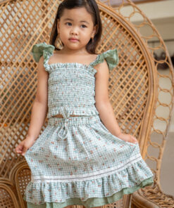 Alternative view of Mini Leela Skirt-Gingham Pistachio